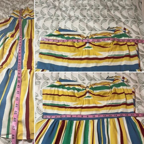 Hell Bunny Sunshine And Lollipops Maxi Dress Colorful Tiered Maxi Sundress XL - Picture 11 of 11